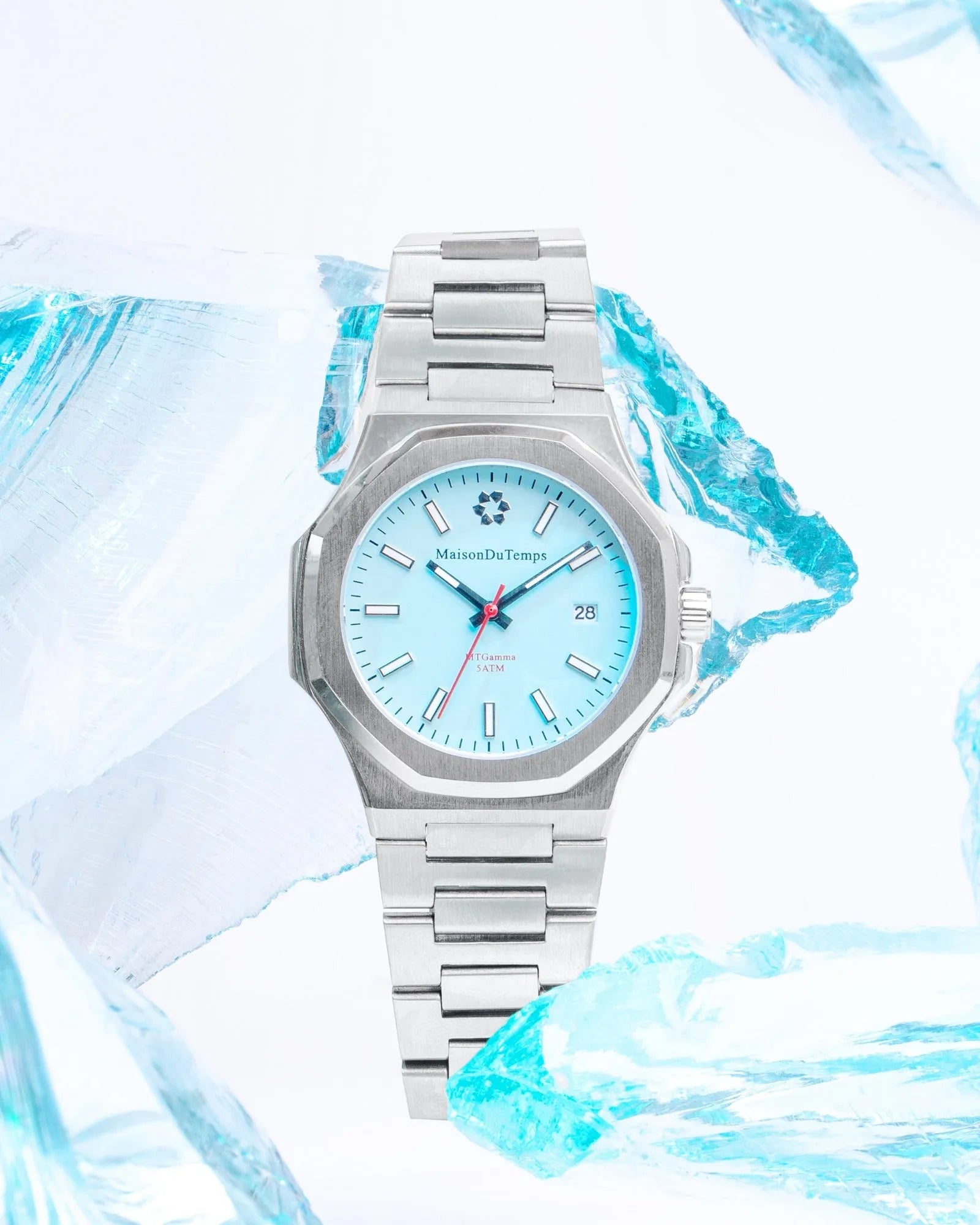 Montre MTGamma Turquoise bracelet acier pour homme