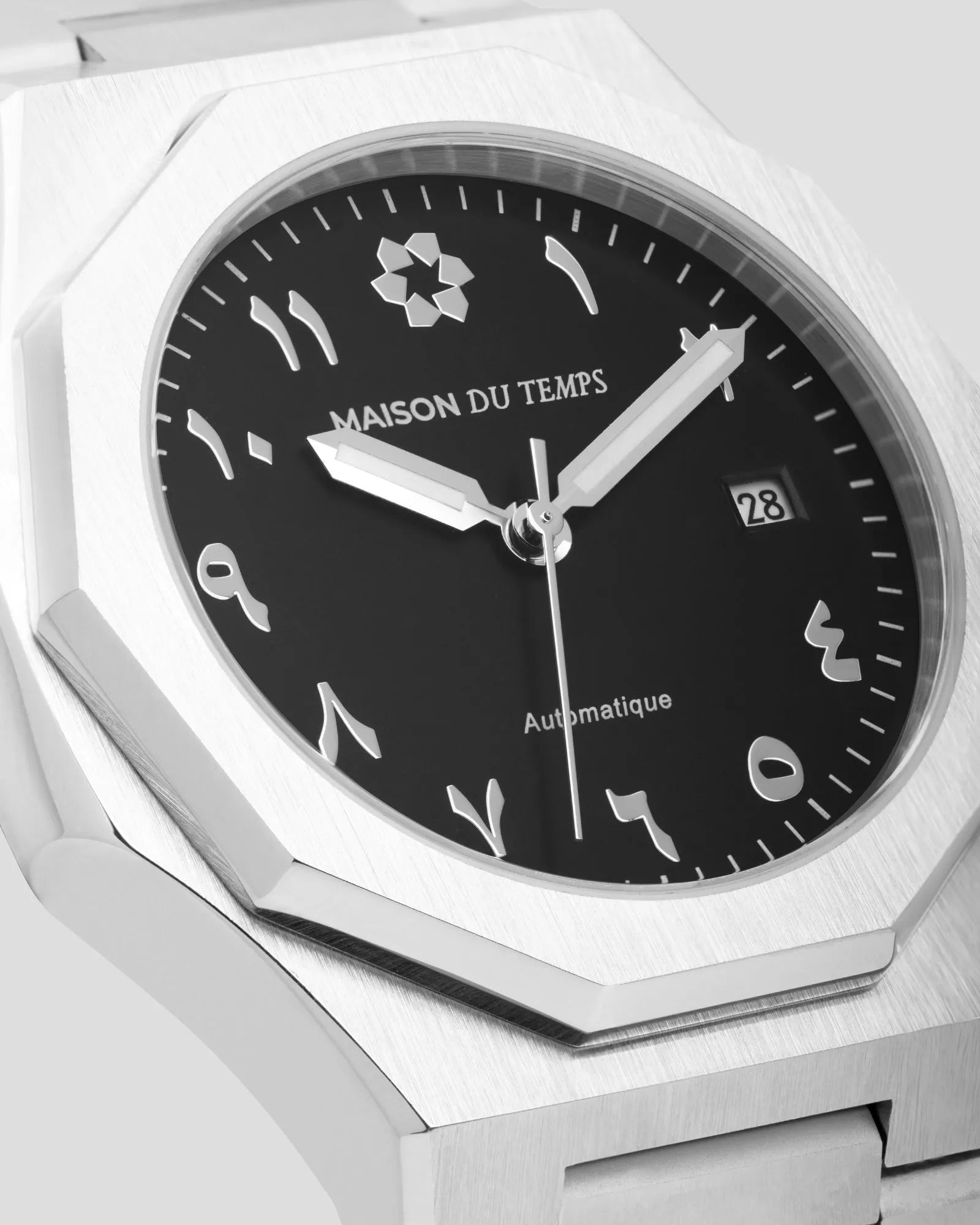 MTZeta Arabic Black with Black Silicone Strap