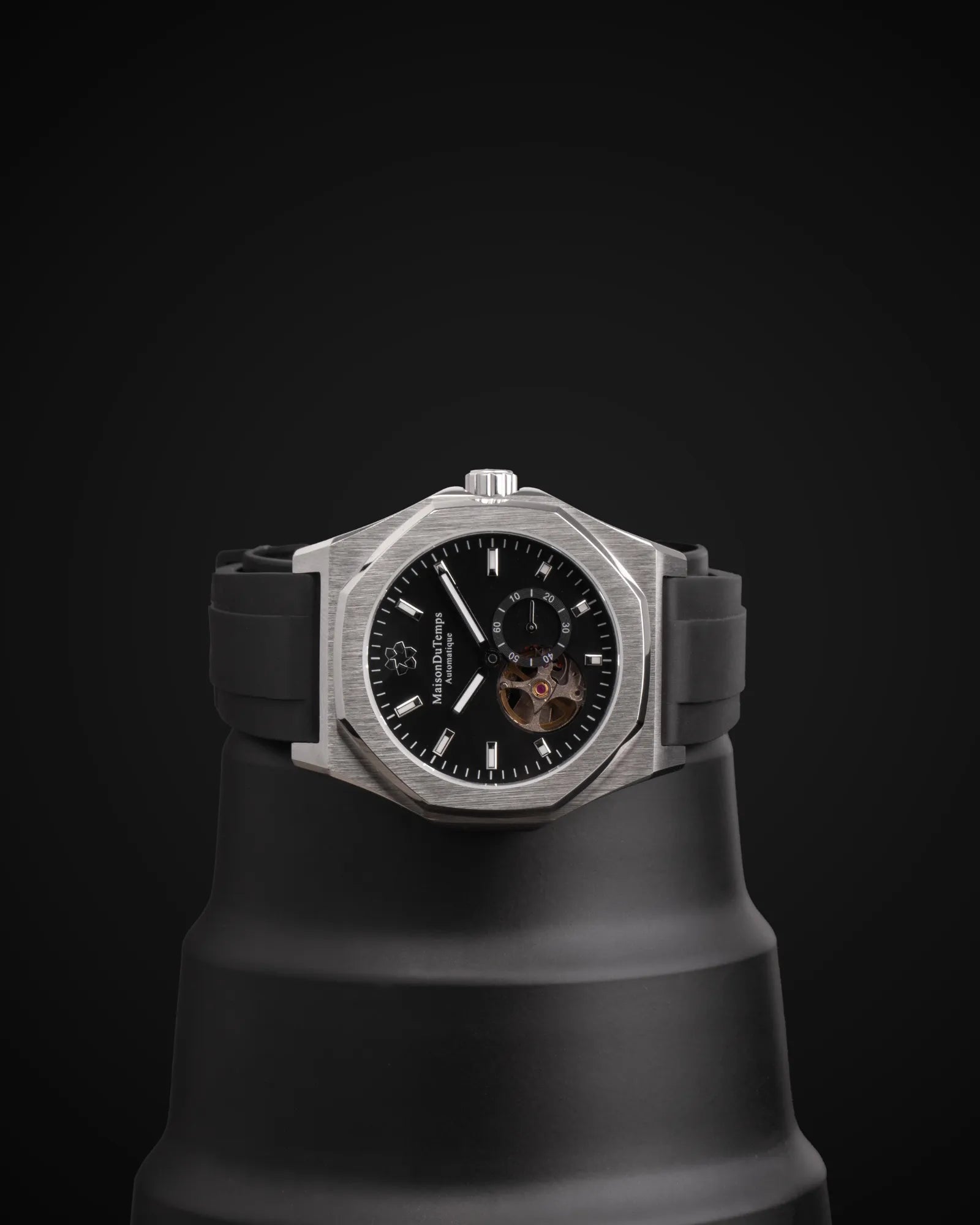 MTDelta Open Heart Black with Black Rubber Strap