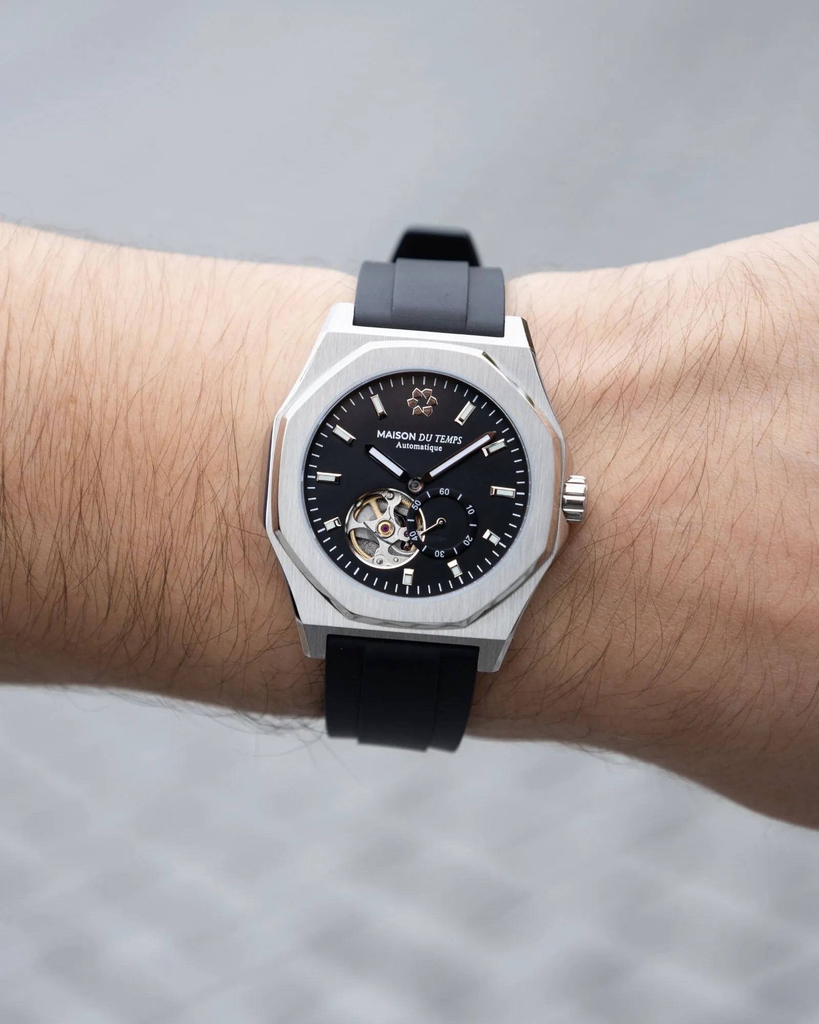 MTDelta Open Heart Black with Black Rubber Strap