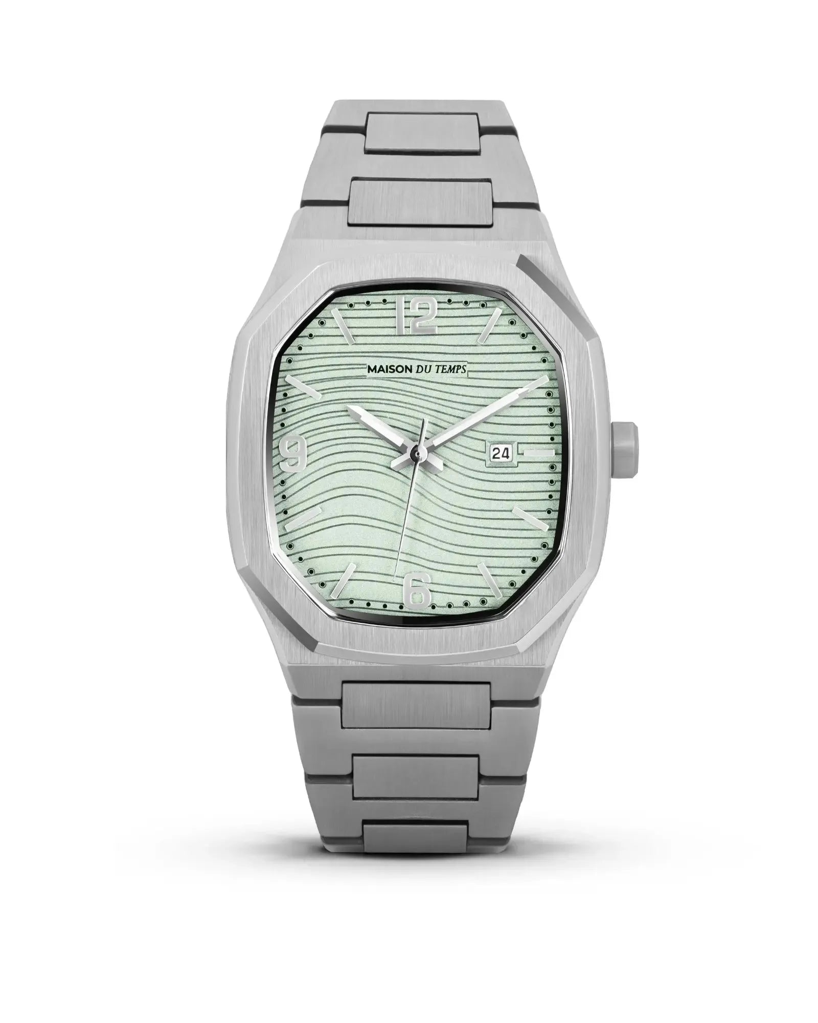 Montre Unisexe MTPhi Vert Quartz Miyota Bracelet Acier