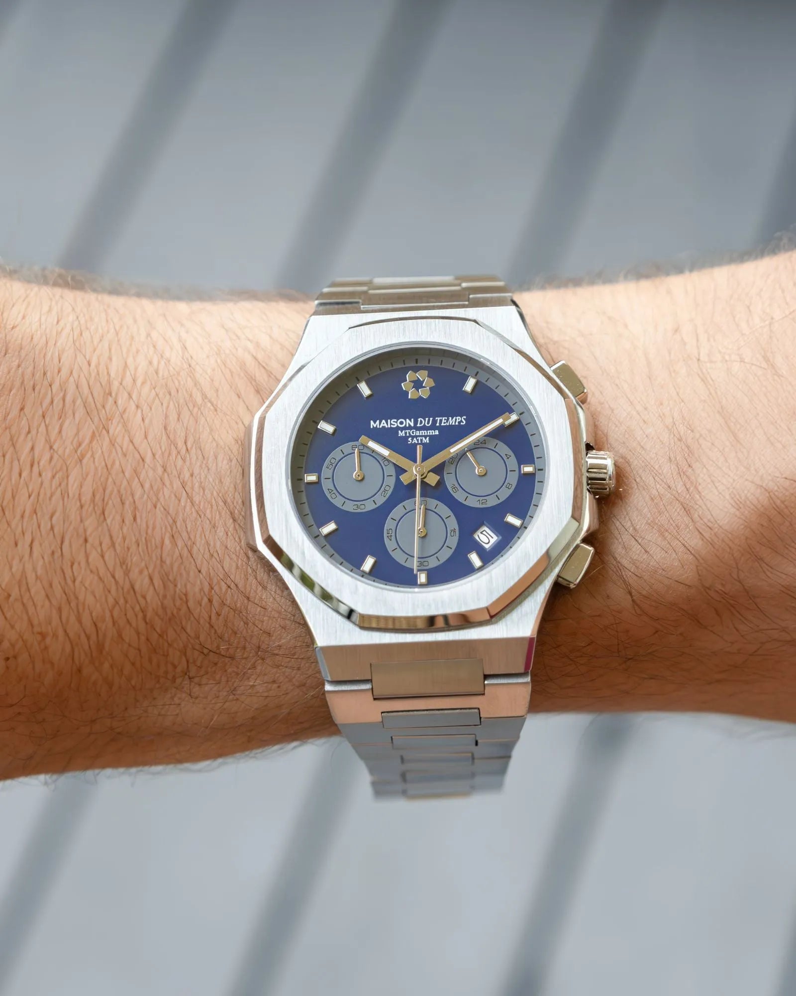 Montre MTGamma chronographe Bleu 42mm Quartz Miyota - MaisonDuTemps