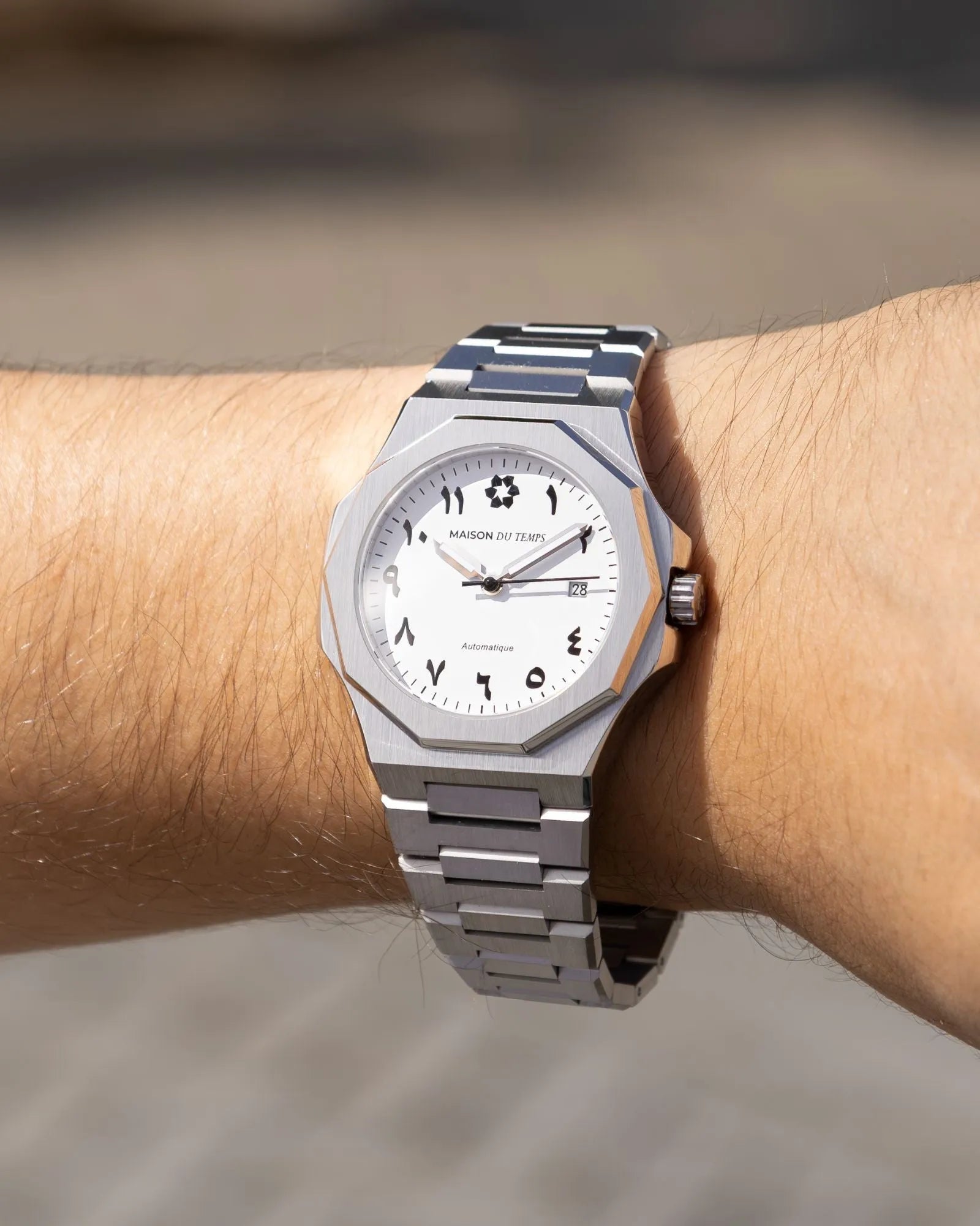 Montre MTZeta Arabic Blanc 42mm Automatique Miyota - MaisonDuTemps