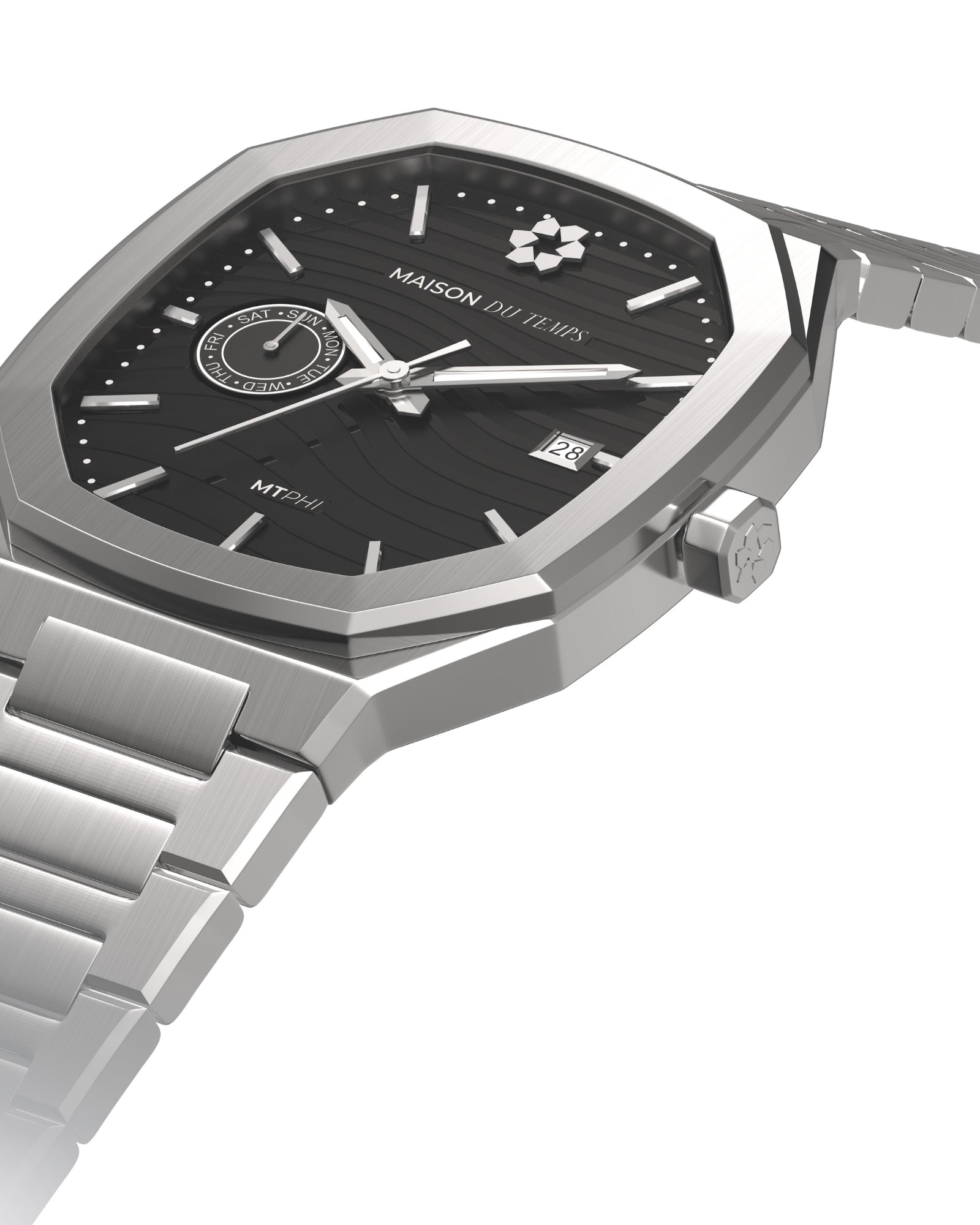MTPhi Day-Date Noir Acier