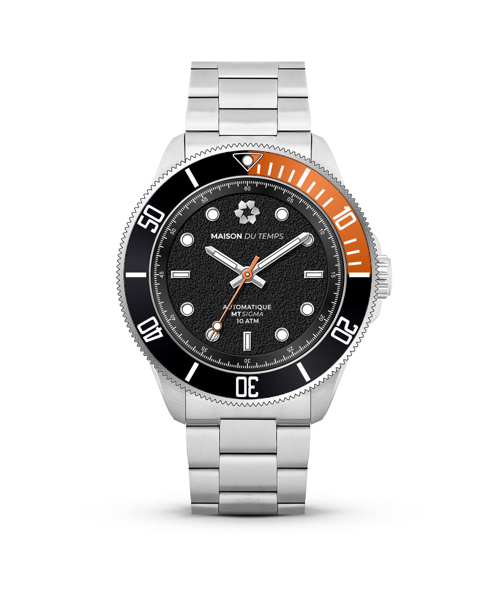 MTSigma Black/Orange Steel Bezel