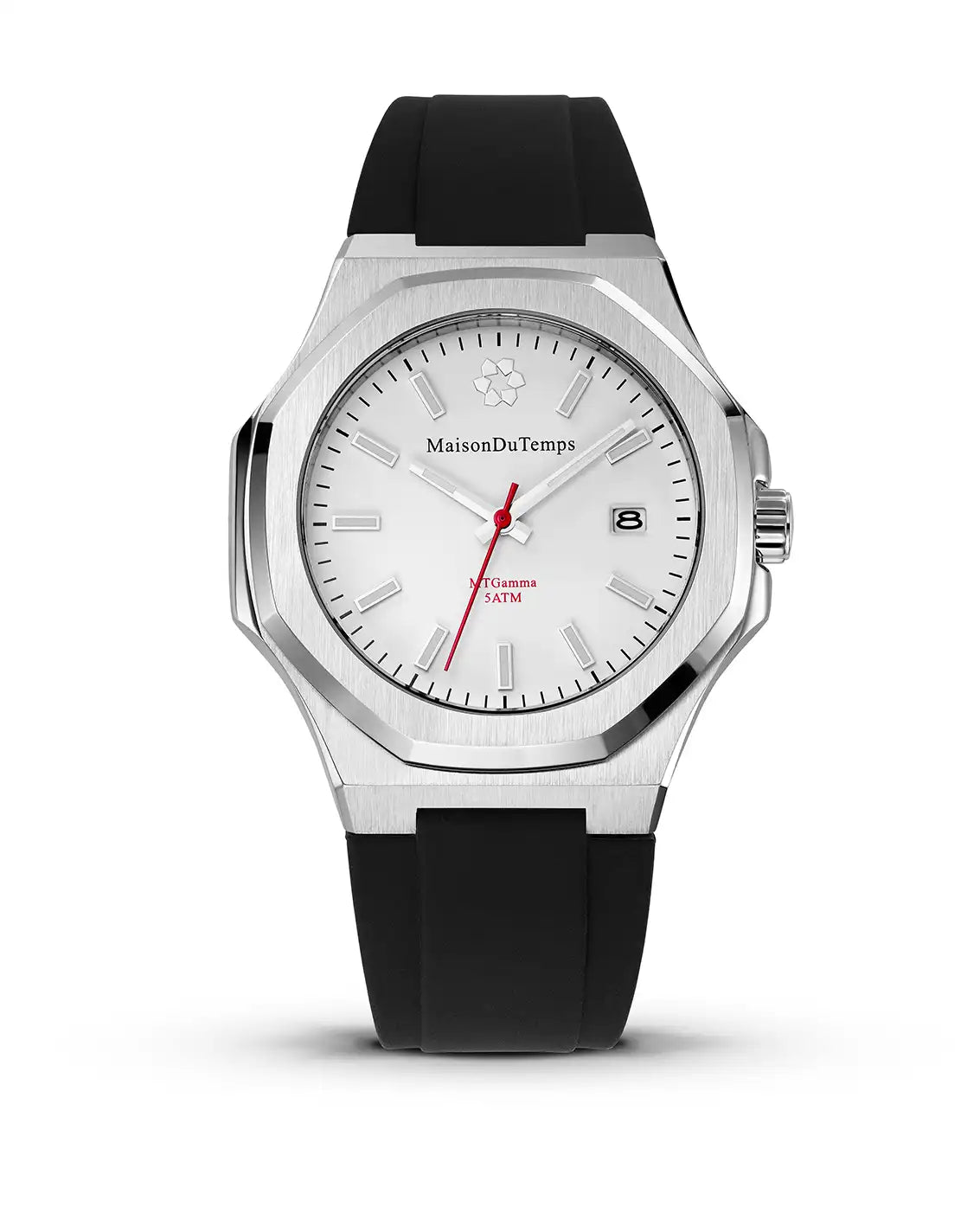 Cadran Blanc Montre Gousset Emaille 24 Heures Chrono Chiffres Rouges Et