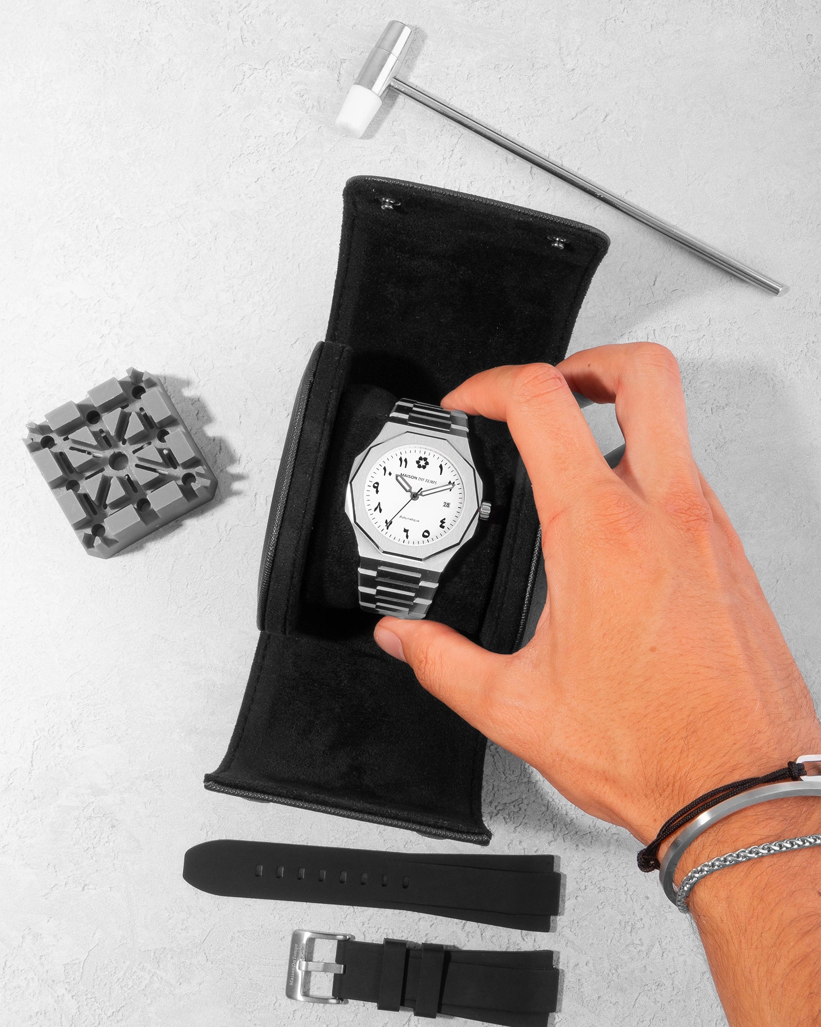 Watch Roll Black - 1 Watch