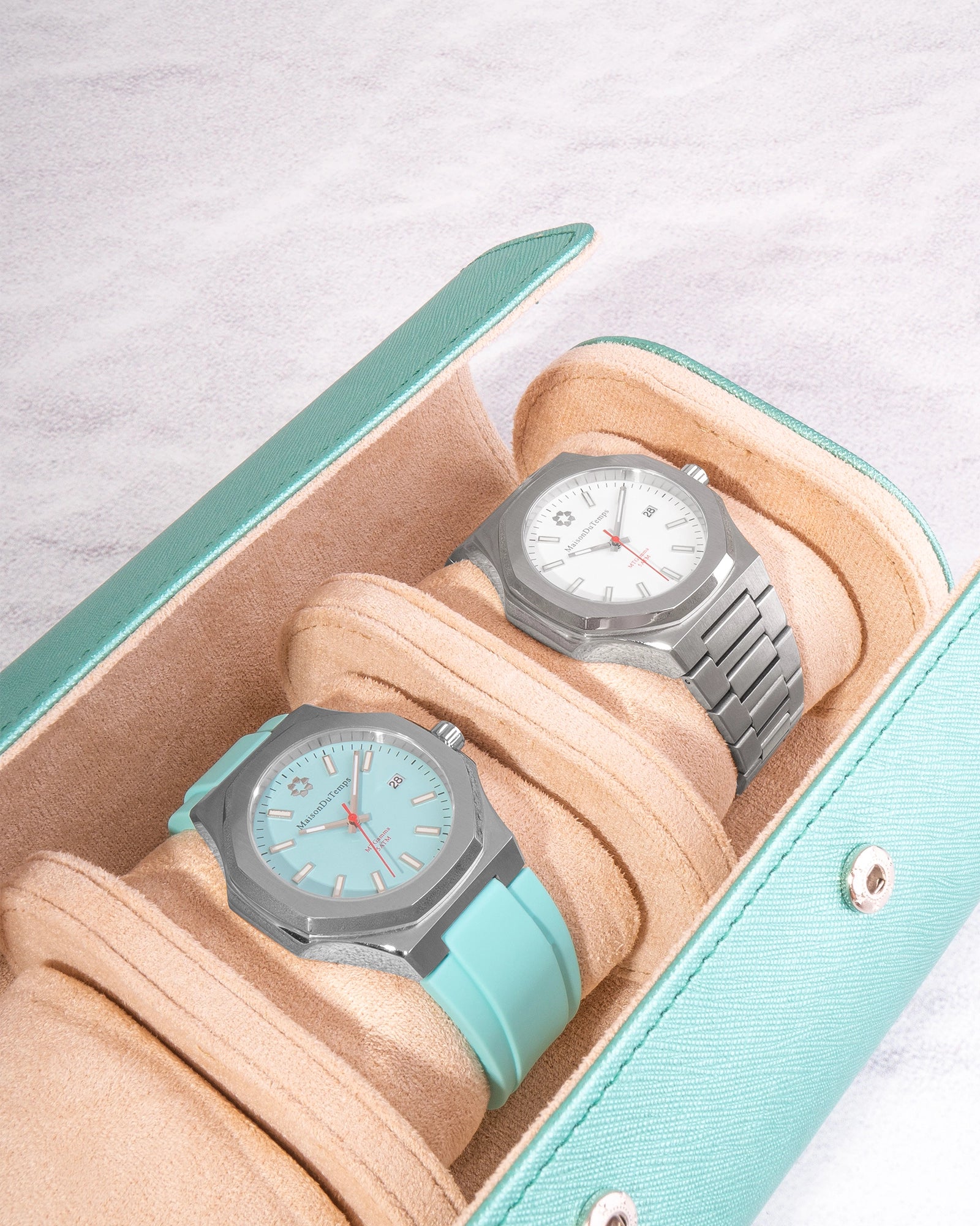 Watch Roll Turquoise - 3 Watches
