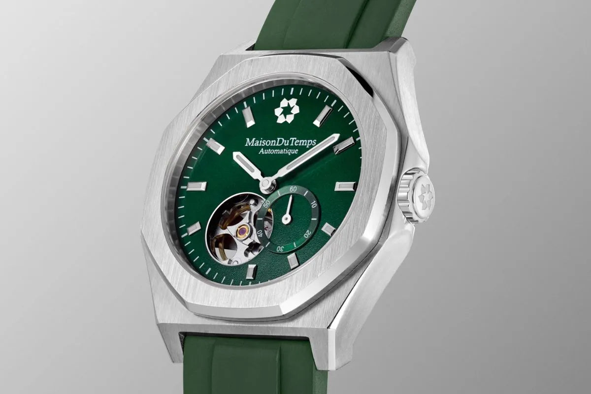 Orologio a cuore aperto da uomo con meccanismo Miyota 