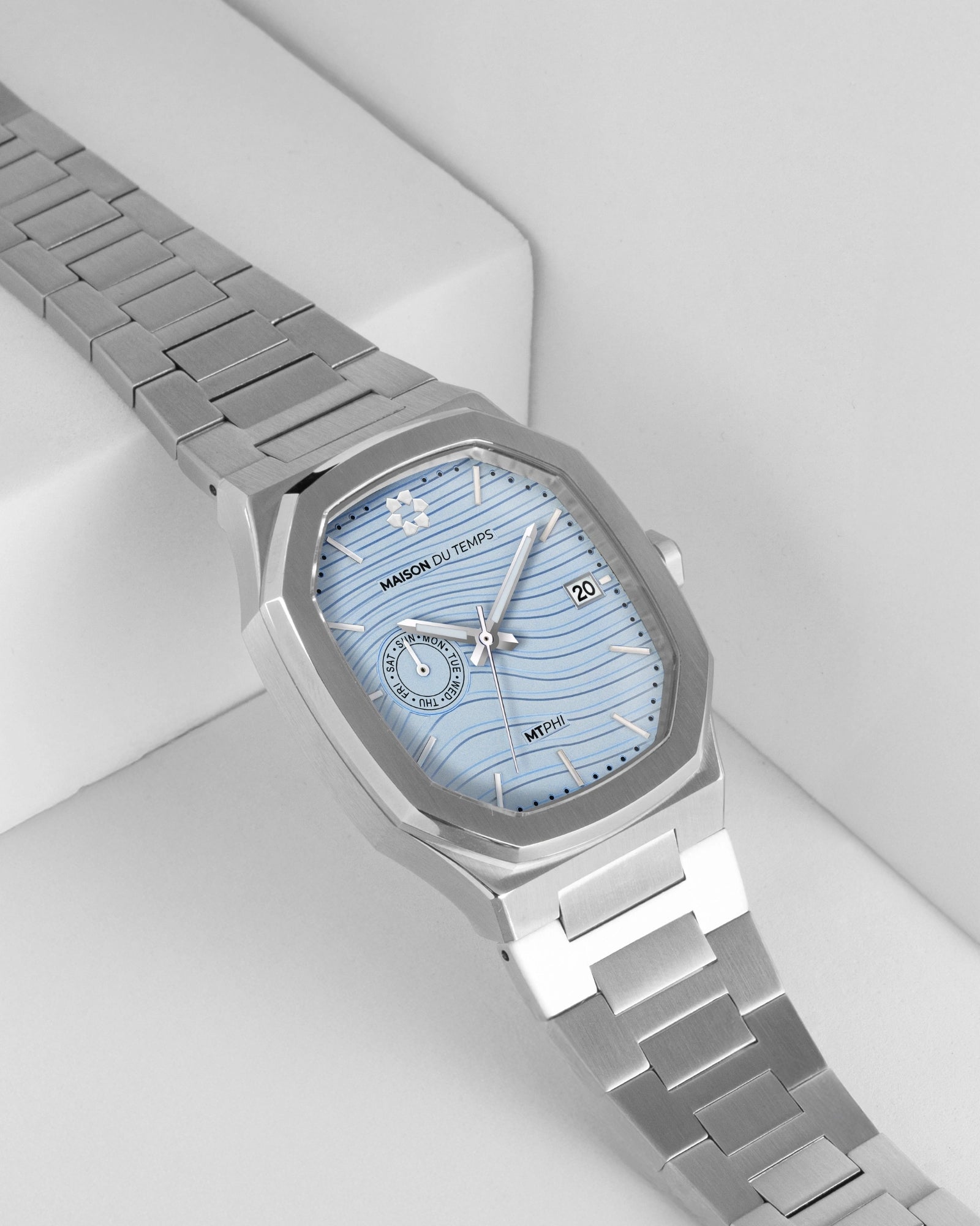 MTPhi Day-Date Blu Acciaio