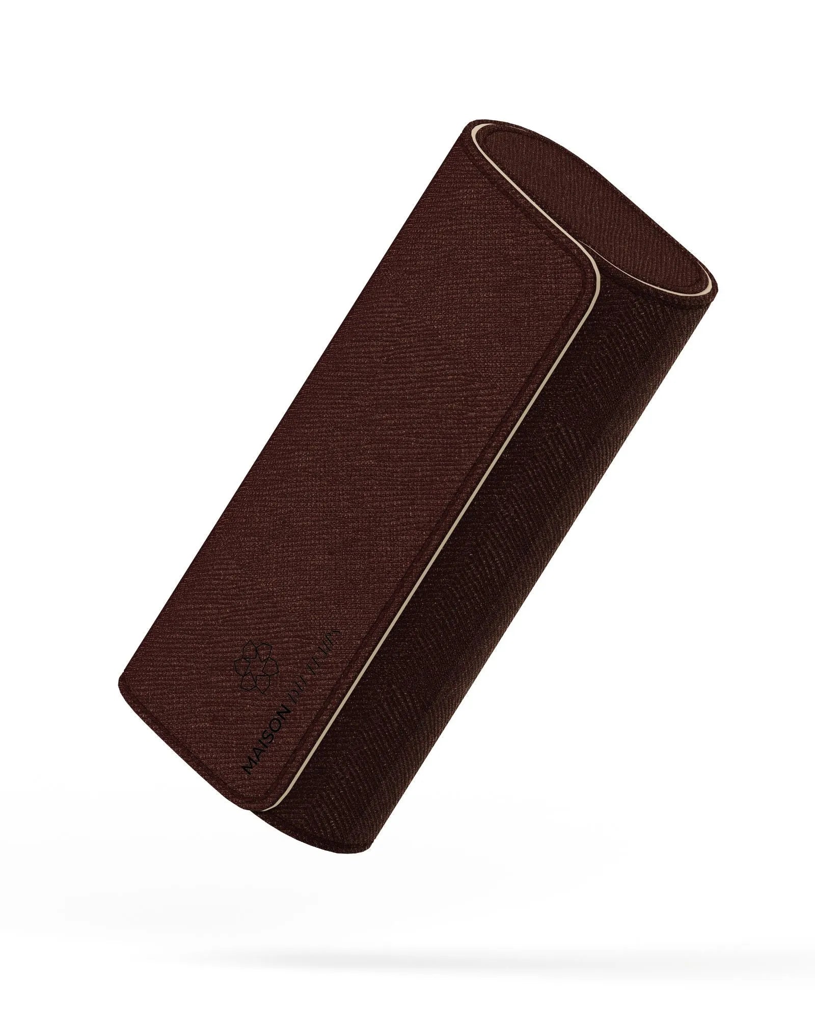 WatchRoll pour 3 montres en cuir maron et feutrine