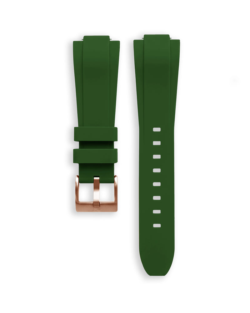 Bracciale verde da 14 mm - fibbia in acciaio