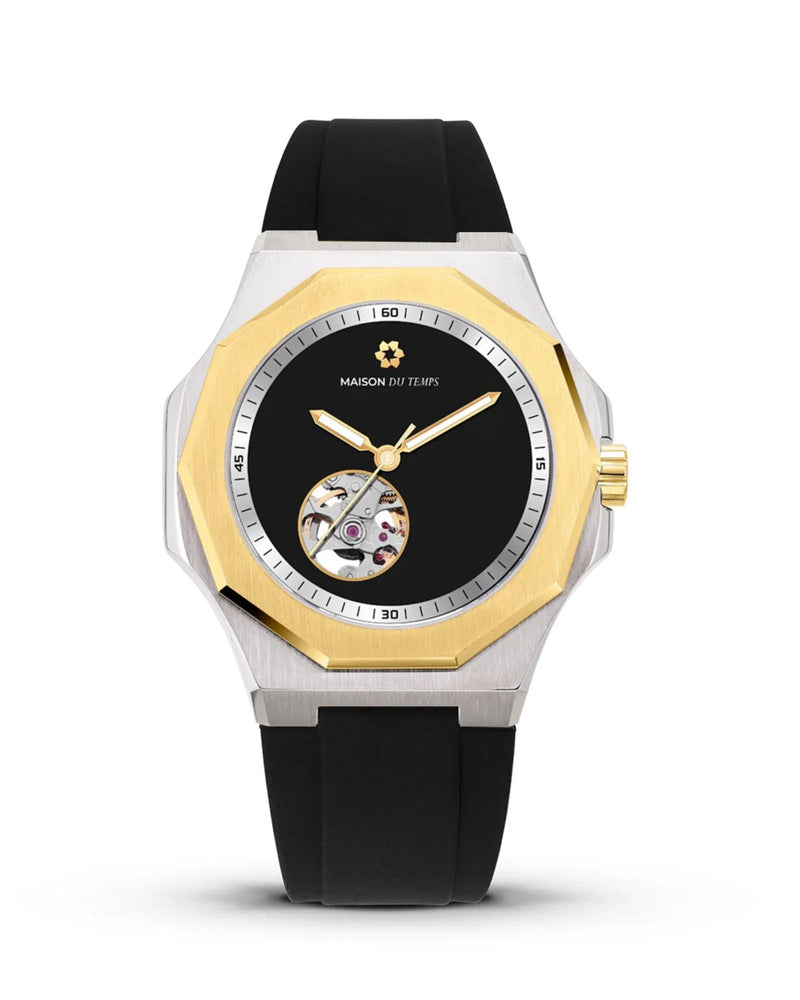 MTZETA OPEN HEART BLACK GOLDEN YELLOW SILICONE BLACK