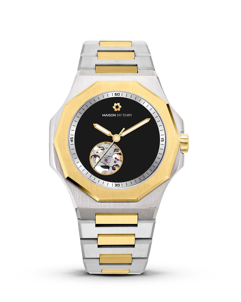 MTZeta Coeur Ouvert Noir Doré Jaune Acier