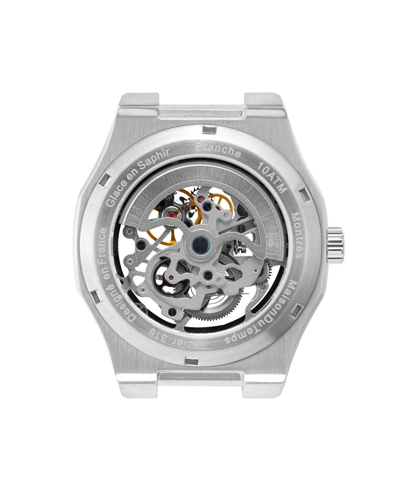 MTBeta Skeleton with White Silicone Strap