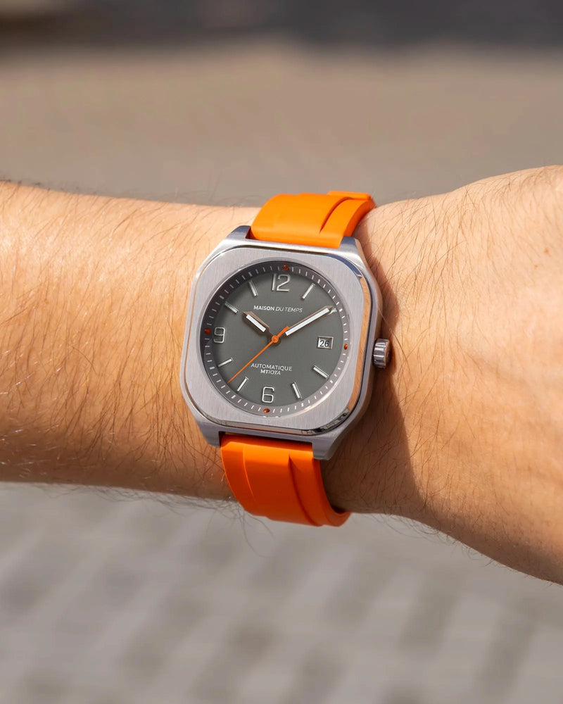 MTIota Gris Caoutchouc Orange