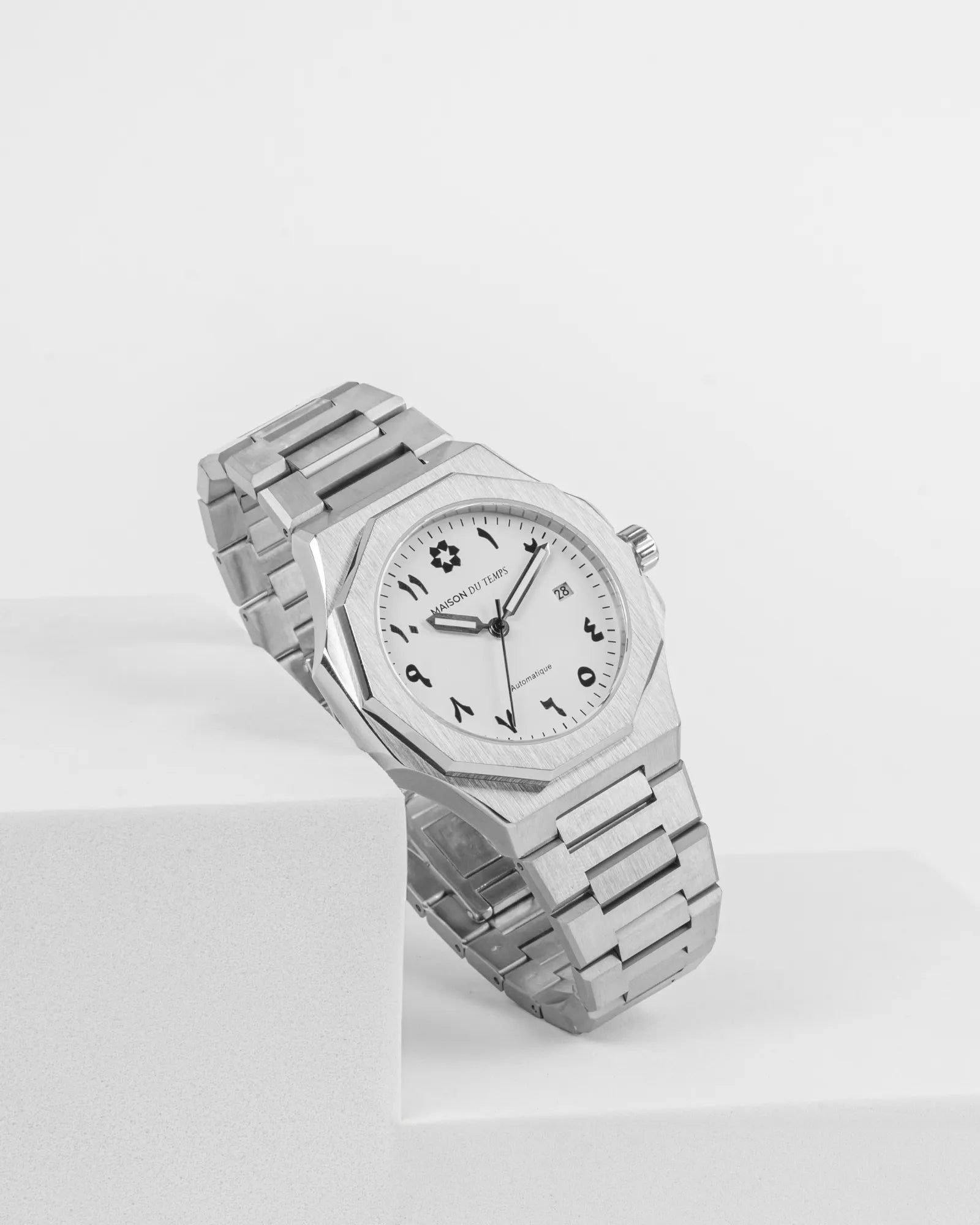 MTZeta Arabic White with White Silicone Strap