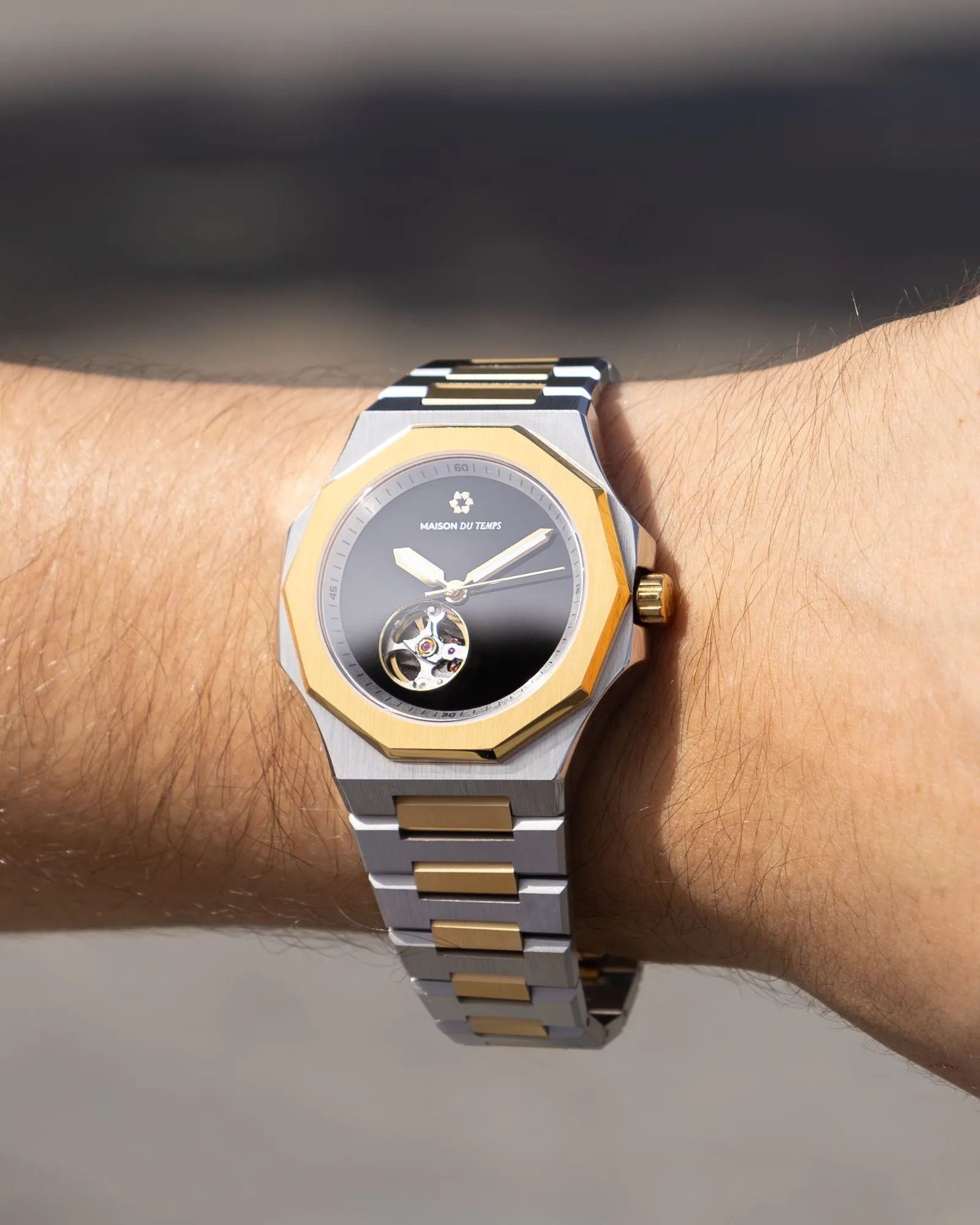 Montre MTZeta Noir 42mm Coeur Ouvert Automatique Miyota - MaisonDuTemps 