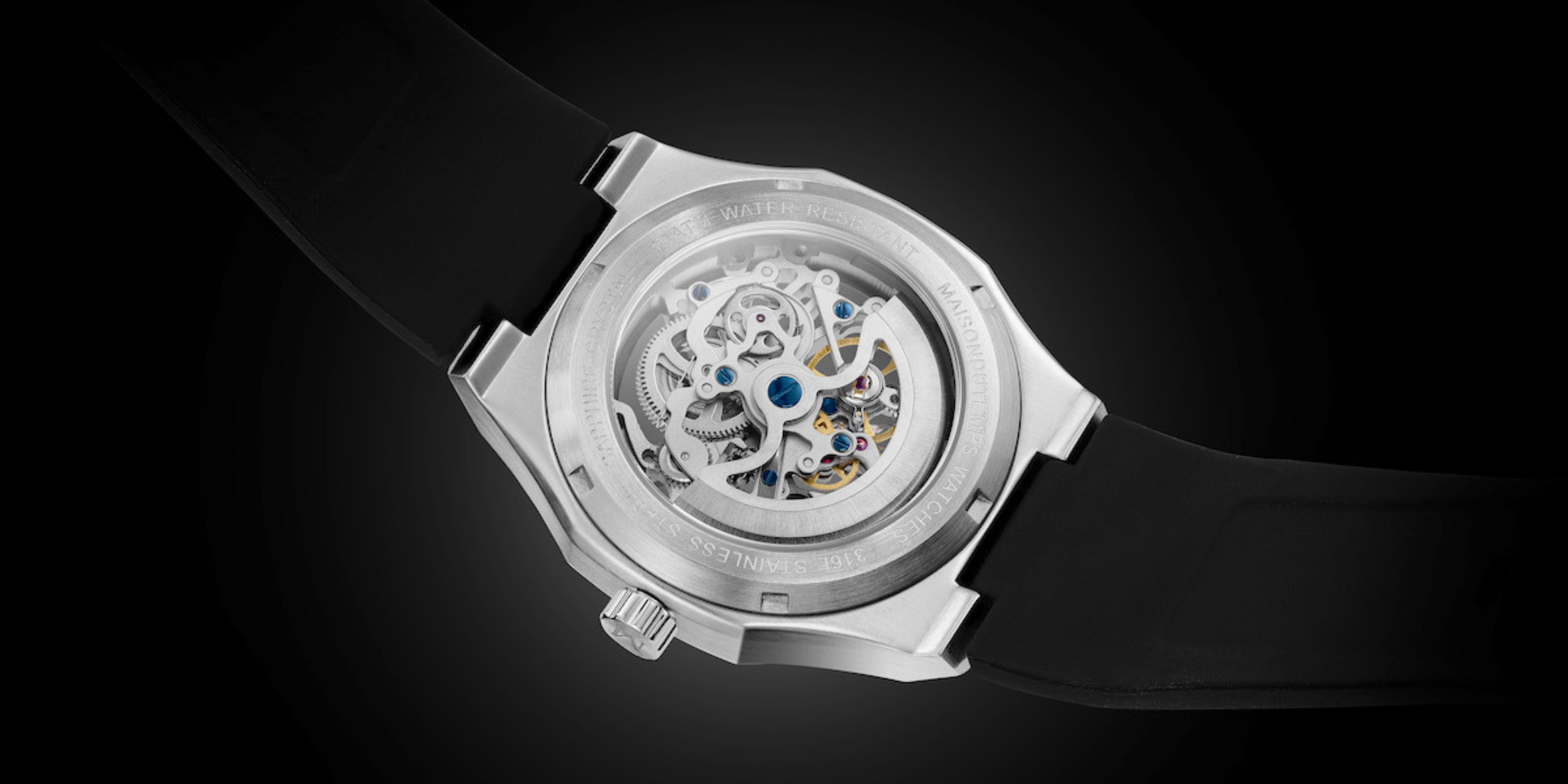 Montre skeleton MTBeta Squelettique avec un bracelet acier