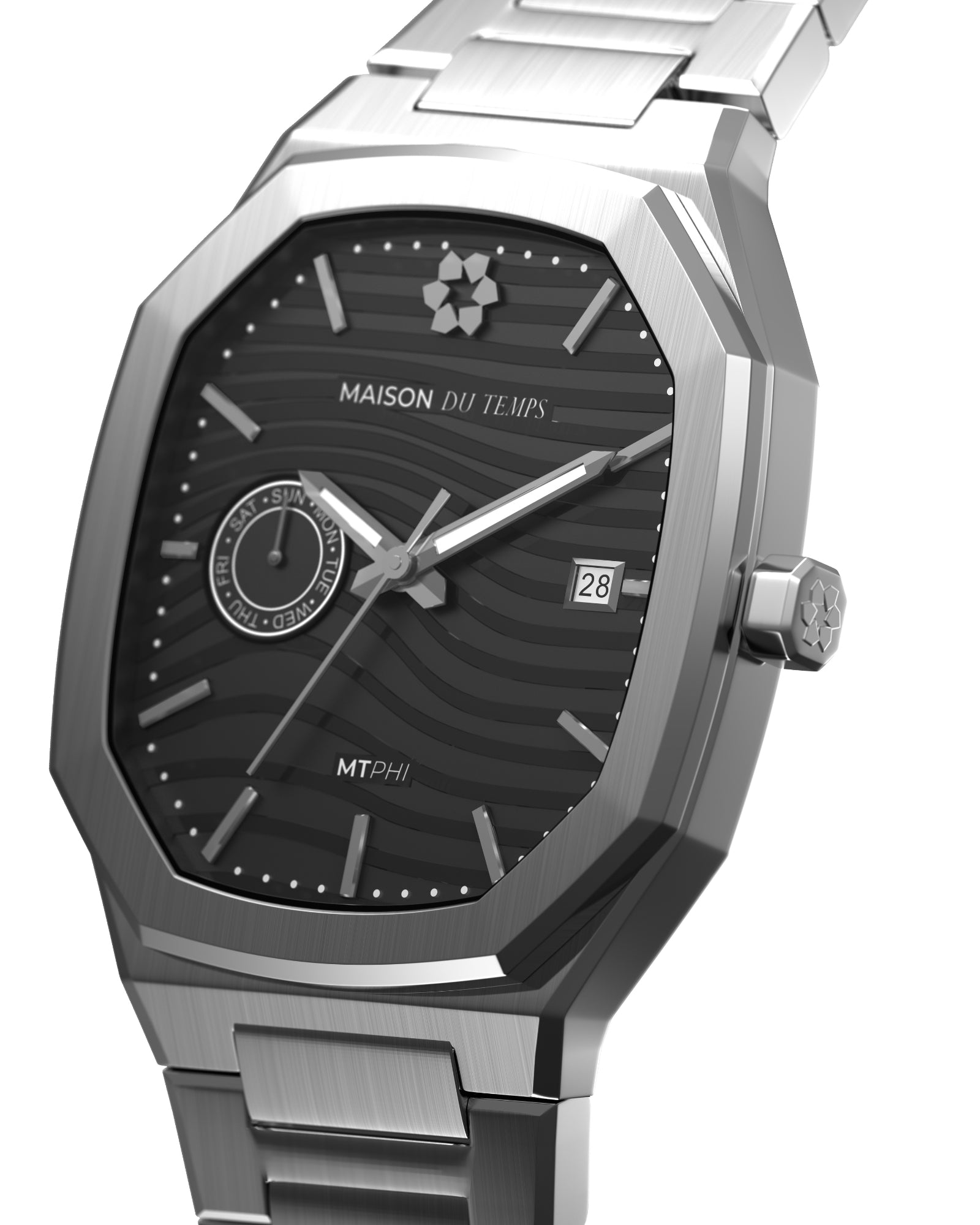 MTPhi Day-Date Noir Acier