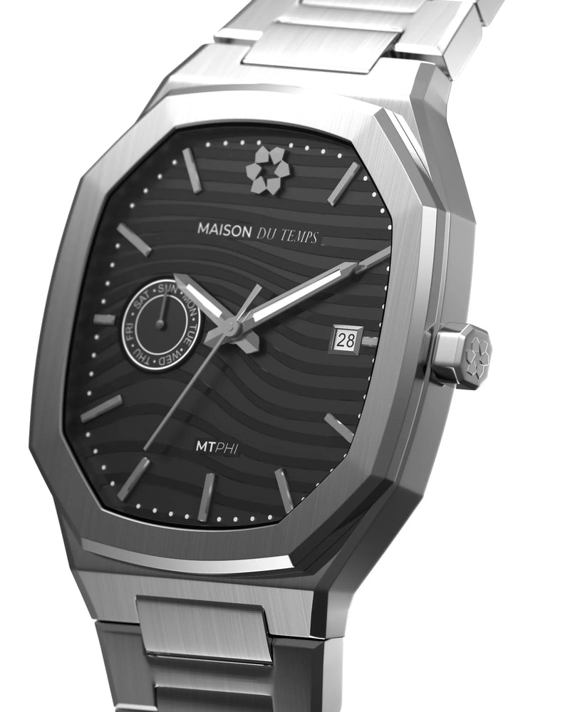 MTPhi Day-Date Noir Acier