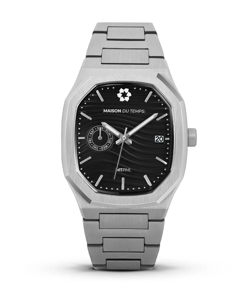 MTPhi Day-Date Noir Acier