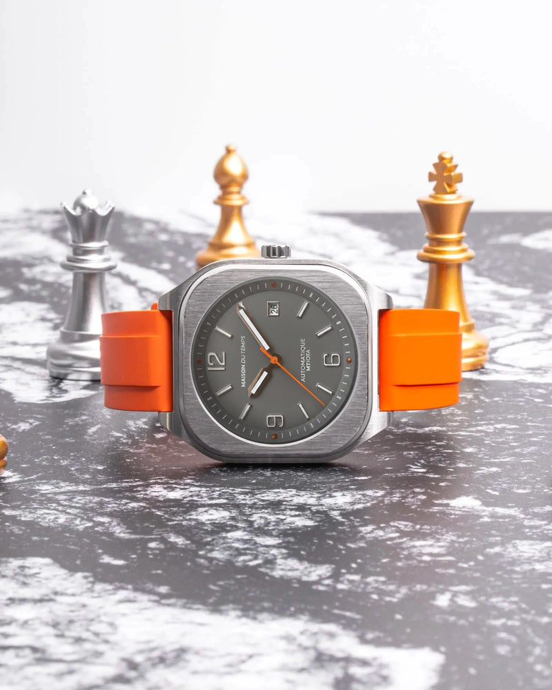 MTIota Gris Caoutchouc Orange