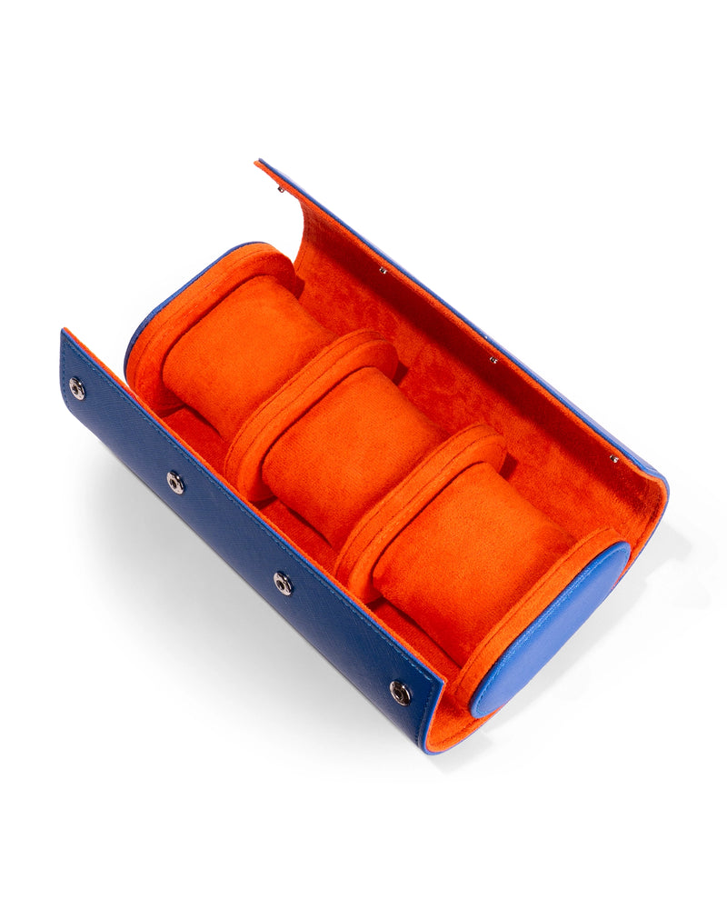 Étui Montre Bleu & Orange - 3 Montres