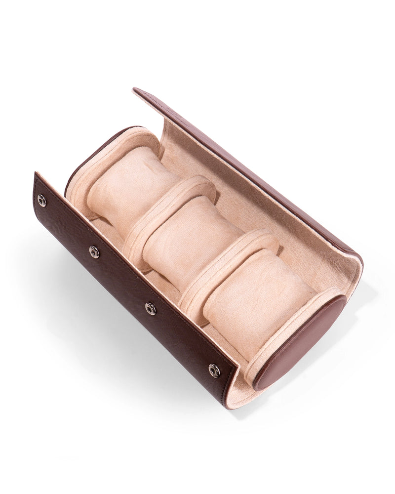Étui Montre Marron - 3 Montres